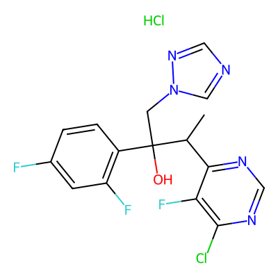 Chemical structure of Voriconazole-6-Chloro Impurity