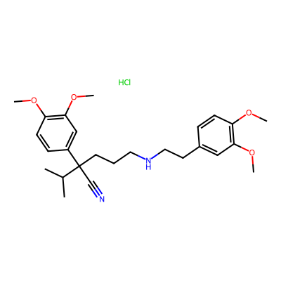 Chemical structure of Nor Verapamil Hydrochloride