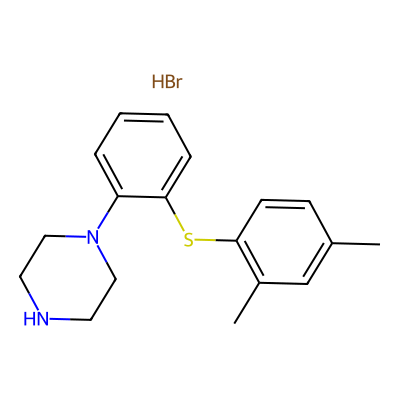 Chemical structure of Vortioxetine Hydrobromide API