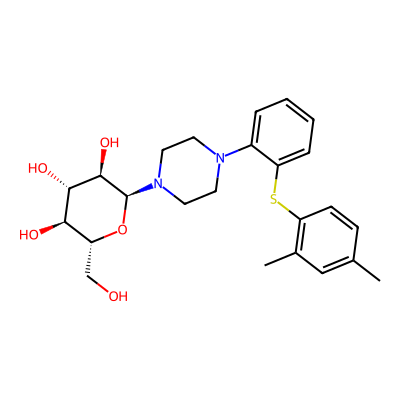 Chemical structure of Vortioxetine Glucose Adduct