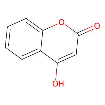 Chemical structure of 4-Hydroxycoumarin