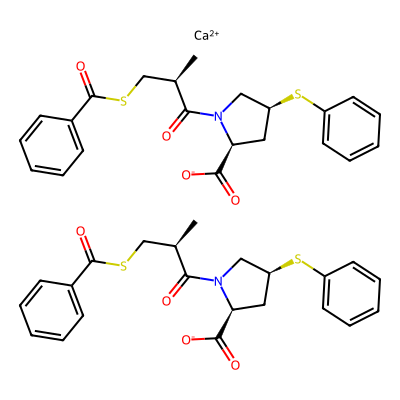 Chemical structure of Zofenopril Calcium Salt