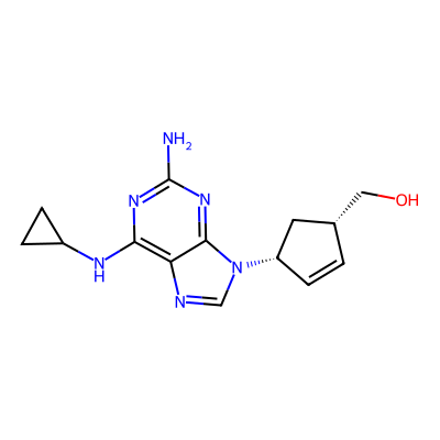 Chemical structure of Abacavir
