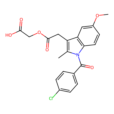 Chemical structure of Acemetacin