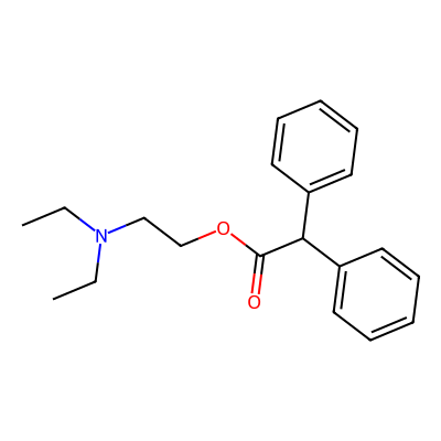 Chemical structure of Adiphenine