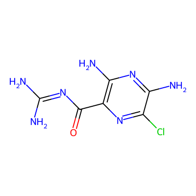 Chemical structure of Amiloride