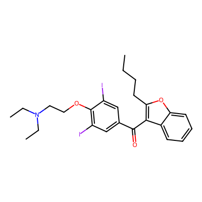 Chemical structure of Amiodarone