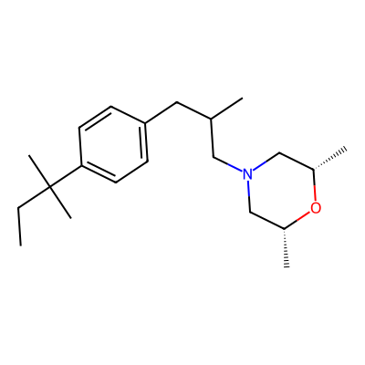 Chemical structure of Amorolfine