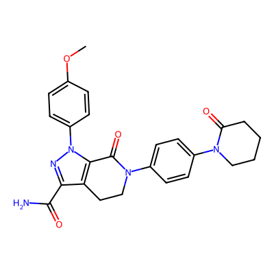 Chemical structure of Apixaban