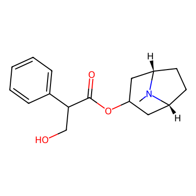 Chemical structure of Atropine