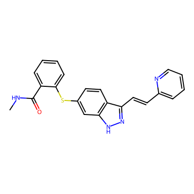 Chemical structure of Axitinib