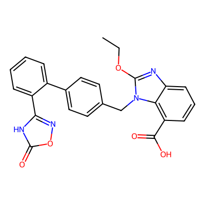 Chemical structure of Azilsartan
