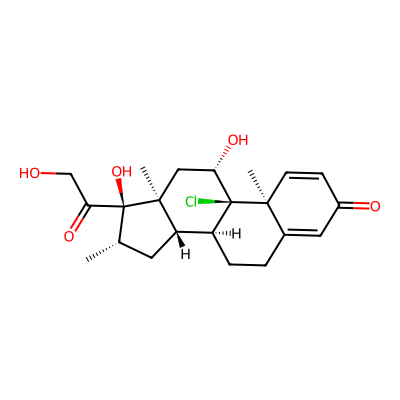 Chemical structure of Beclometasone