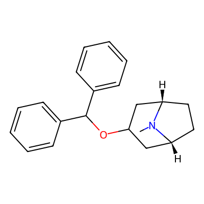 Chemical structure of Benzatropine