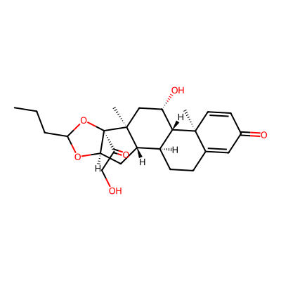 Chemical structure of Budesonide