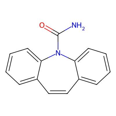 Chemical structure of Carbamazepine