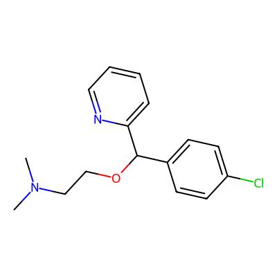 Chemical structure of Carbinoxamine