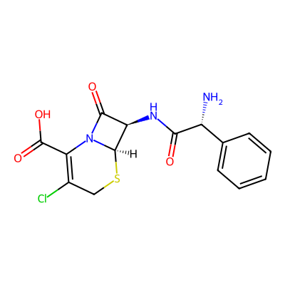 Chemical structure of Cefaclor