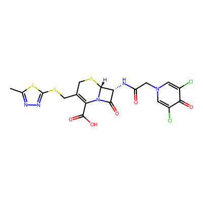 Chemical structure of Cefazedone