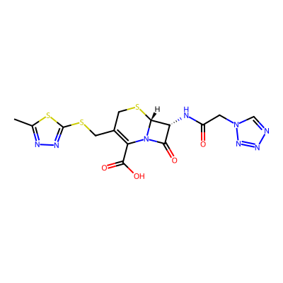Chemical structure of Cefazolin