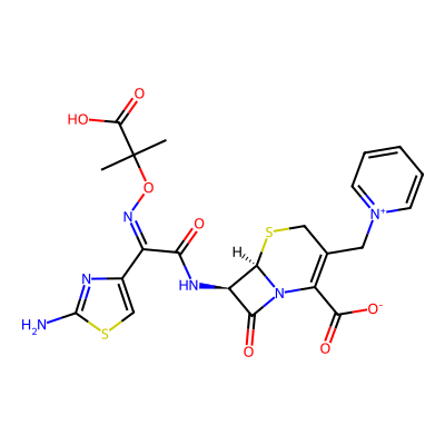 Chemical structure of Ceftazidime
