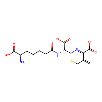 Chemical structure of Cephalosporin
