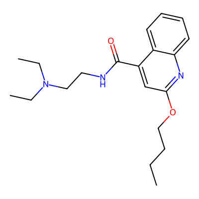 Chemical structure of Cinchocaine