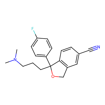Chemical structure of Citalopram