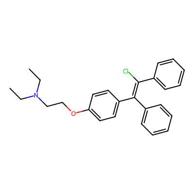 Chemical structure of Clomiphene