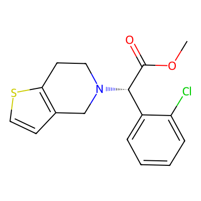 Chemical structure of Clopidogrel