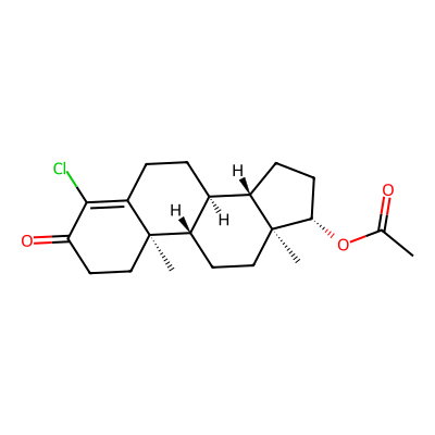 Chemical structure of Clostebol Acetate