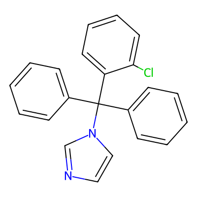 Chemical structure of Clotrimazole