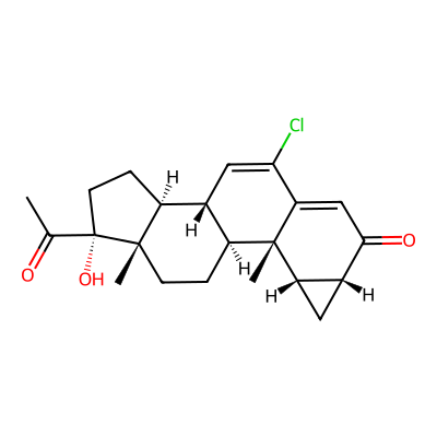 Chemical structure of Cyproterone