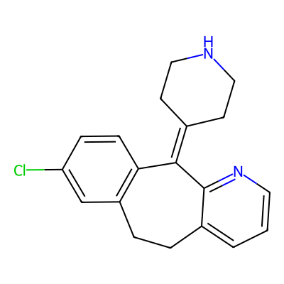Chemical structure of Desloratadine