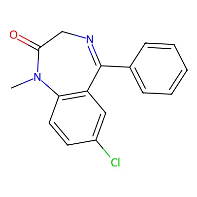 Chemical structure of Diazepam