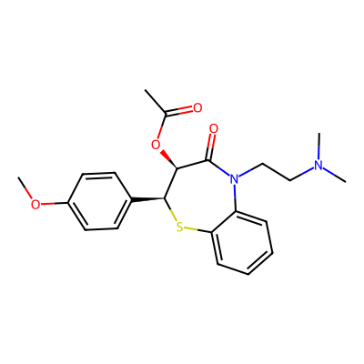 Chemical structure of Diltiazem