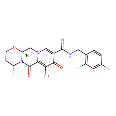 Chemical structure of Dolutegravir