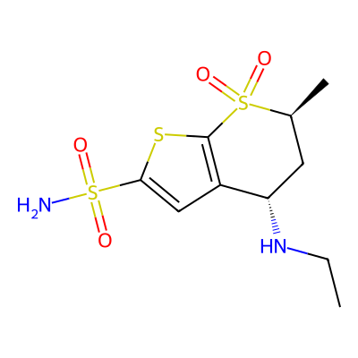 Chemical structure of Dorzolamide
