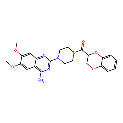 Chemical structure of Doxazosin