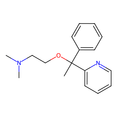 Chemical structure of Doxylamine