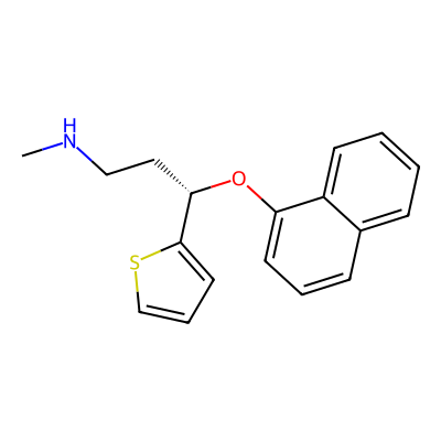 Chemical structure of Duloxetine