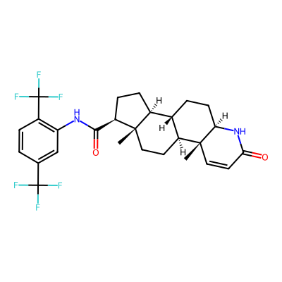Chemical structure of Dutasteride