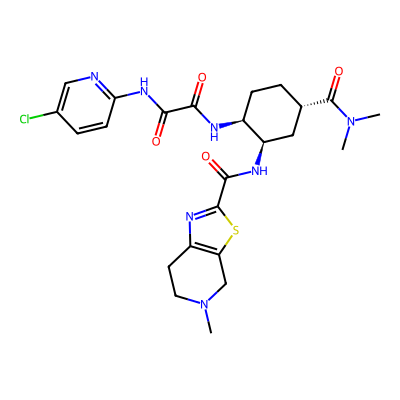 Chemical structure of Edoxaban