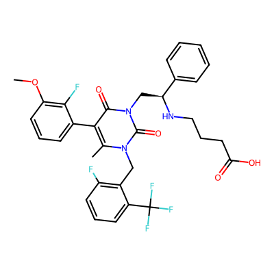 Chemical structure of Elagolix