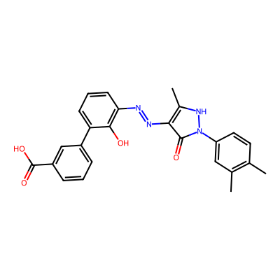 Chemical structure of Eltrombopag