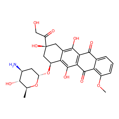 Chemical structure of Epirubicin