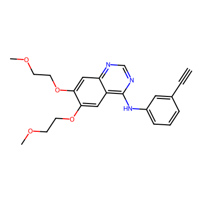 Chemical structure of Erlotinib