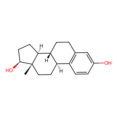 Chemical structure of Estradiol