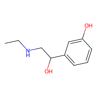 Chemical structure of Etilefrine