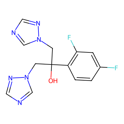 Chemical structure of Fluconazole